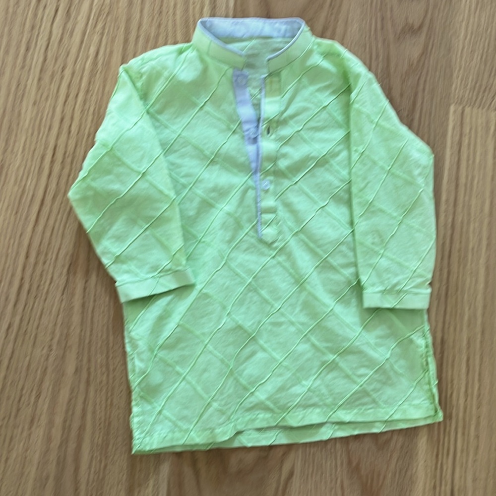 Pale green cotton kurta